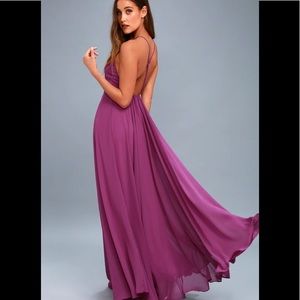 Lulu’s Mythical Kind of Love Purple Maxi Dress